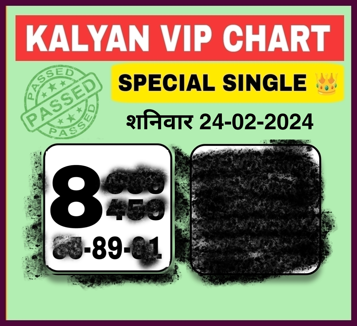 Kalyan Bazar Chart Result 