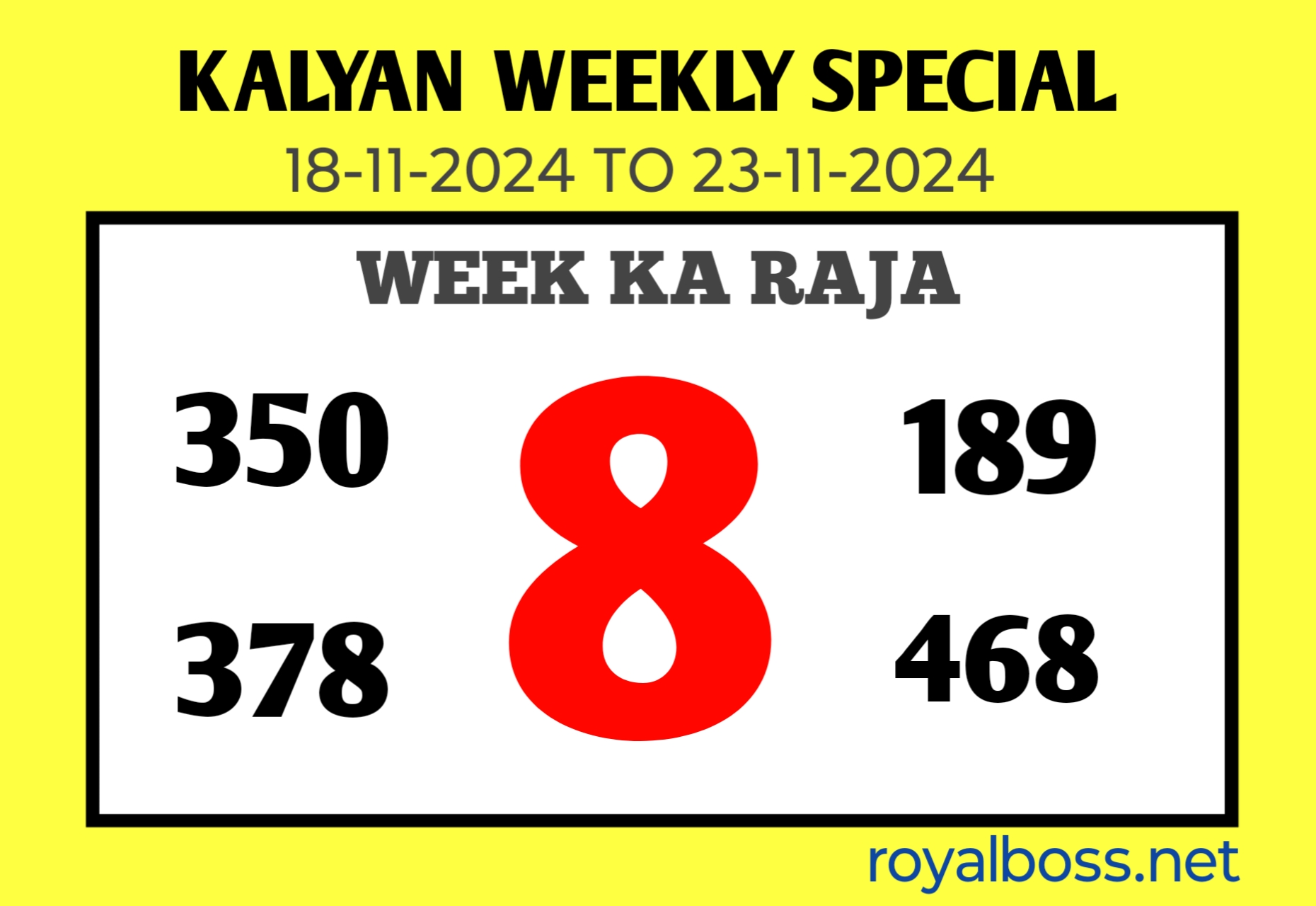 Kalyan weekly chart